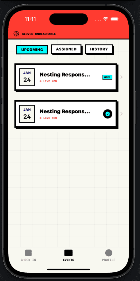 Proximatic iOS App in Offline Mode